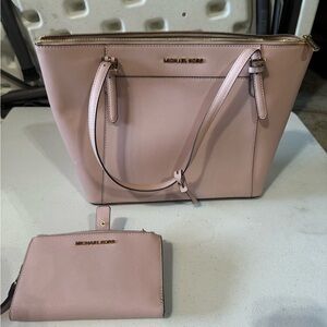 Michael Kors Soft Pink Tote and Wallet